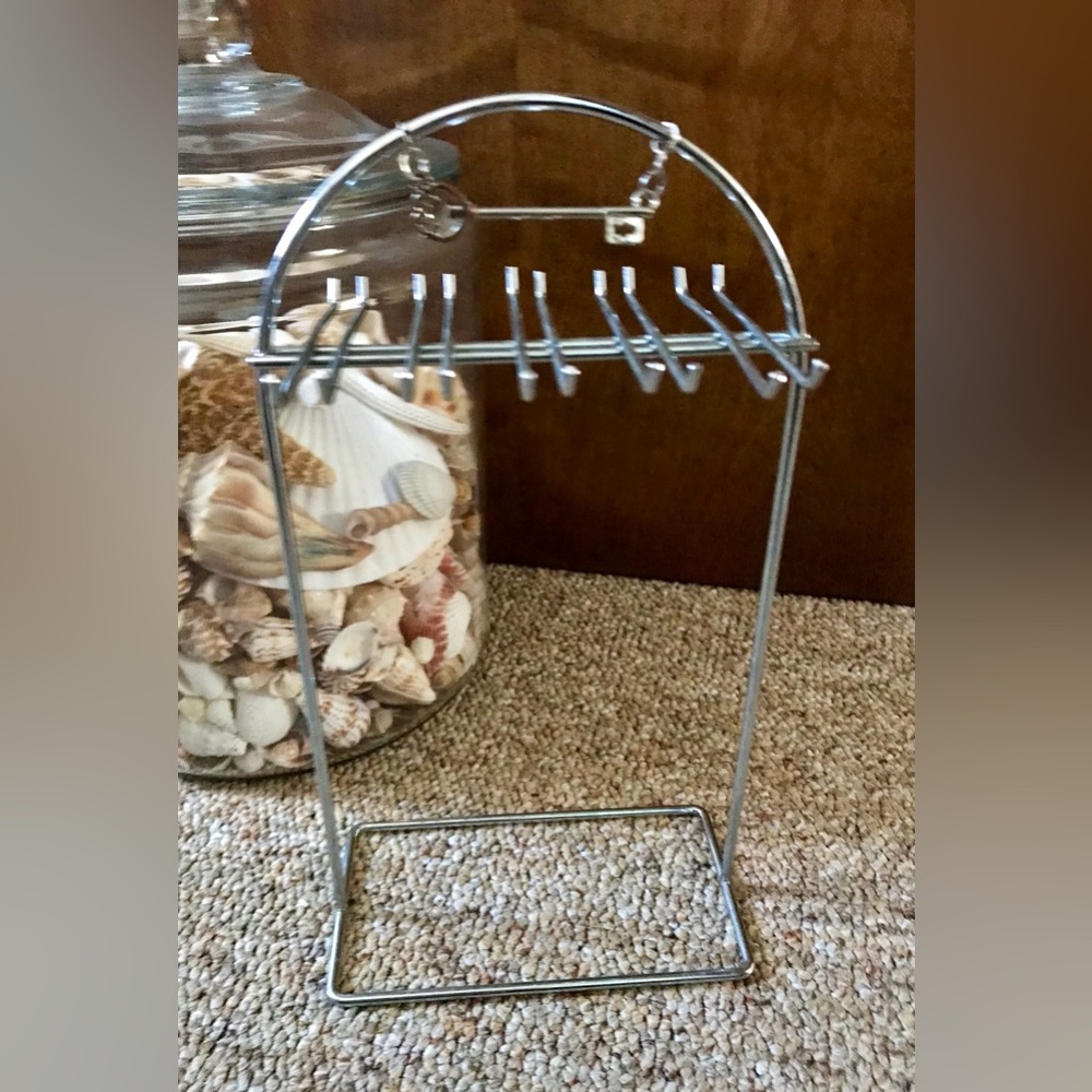 Small Silver Multi Hook Retail Countertop Craft Show Table Display Tableletop